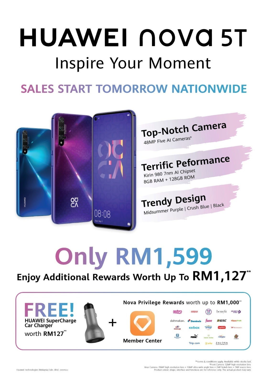 [TEST] PSA: Enjoy Rewards Worth Up to RM1,127, Exclusive Gifts & More at the Huawei nova 5T Launch Tomorrow! - WORLD OF BUZZ 6