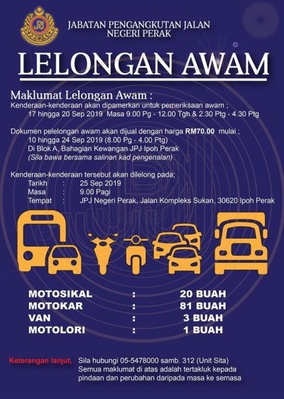 There'll Be a JPJ Lelong on 105 Vehicles with Prices Starting From RM50 This Sept 25! - WORLD OF BUZZ 2