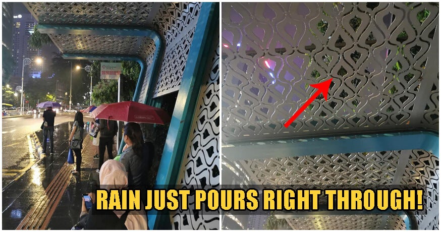 These Pretty New Bus Stops In Kl Are Pointless As They Cannot Protect You From Rain Or Sun - World Of Buzz