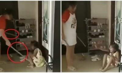 Woman Filmed Hitting And Kicking Children Using Rod Despite Their Desperate Cries For Her To Stop - World Of Buzz 1