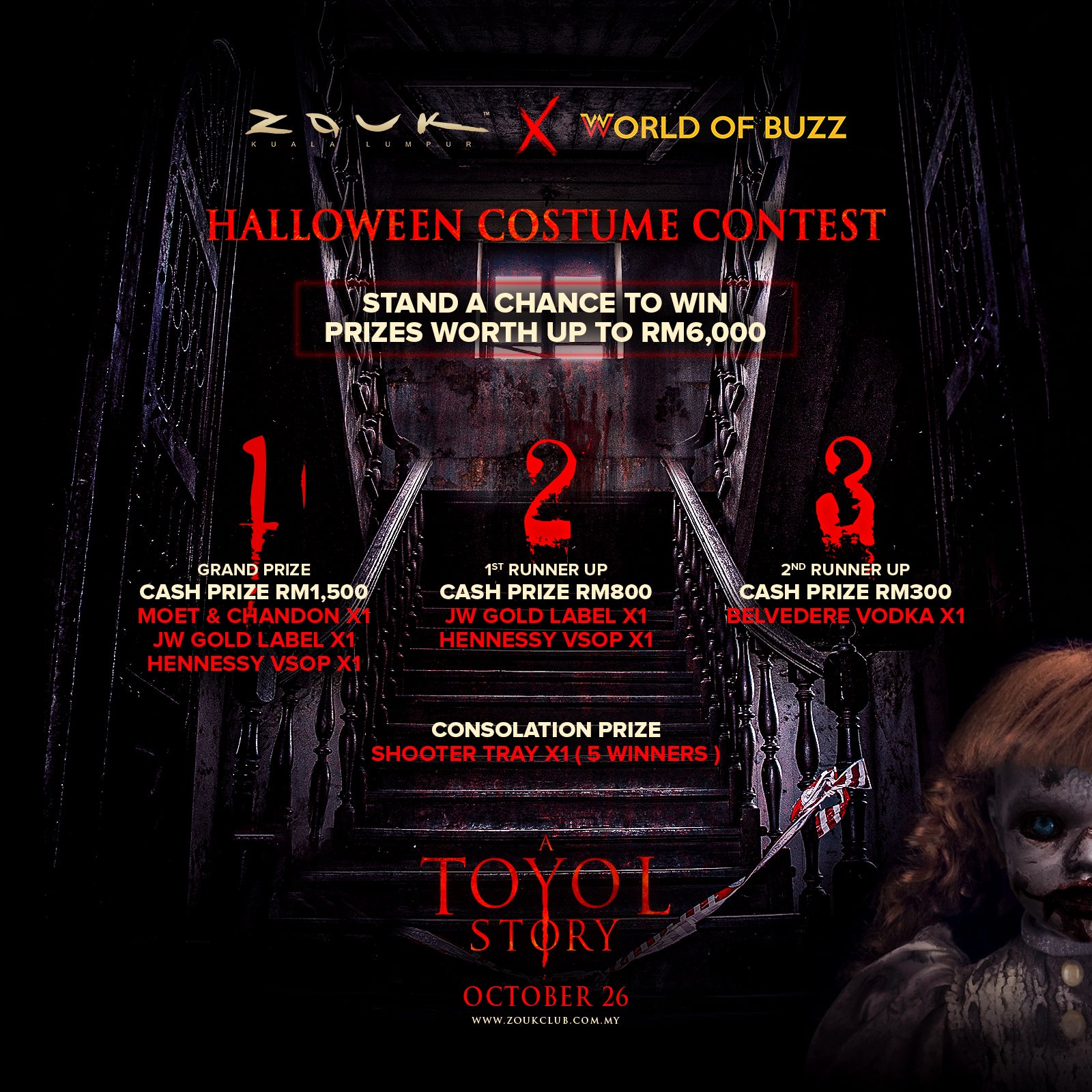 1 Day Only! Zouk Kl Is Having The Biggest Halloween Party With Free Entries, Rm6K Worth Of Prizes &Amp; More - World Of Buzz 1