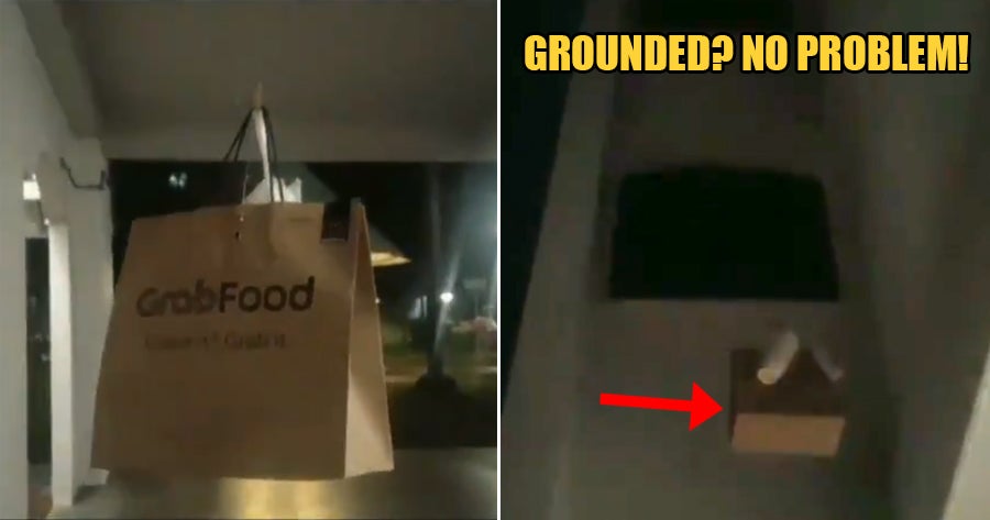Watch: Grabfood Rider Was Requested To Use A Pulley System Because His Cus - World Of Buzz