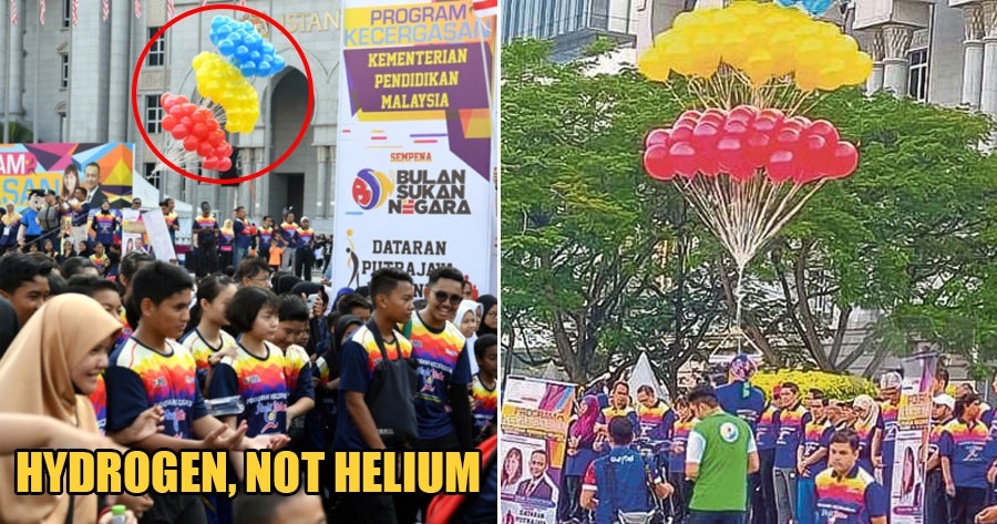 Balloons That Exploded At Putrajaya Filled With Hydrogen, Not Helium, Police Confirm - World Of Buzz