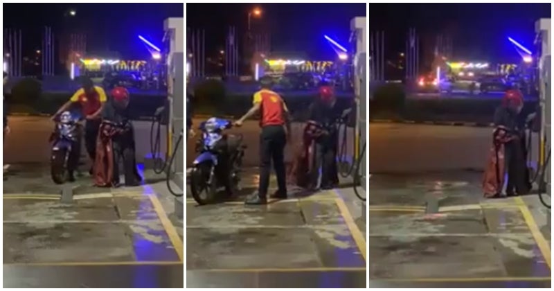 A Man 'Merajuk' After Being Given Ron97 Instead Of Ron95 To Fuel His Motorbike - World Of Buzz 1