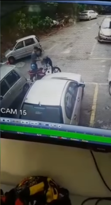 Car Battery Thief Manages To Steal Three Saga Batteries Within 10 Minutes! - WORLD OF BUZZ 2