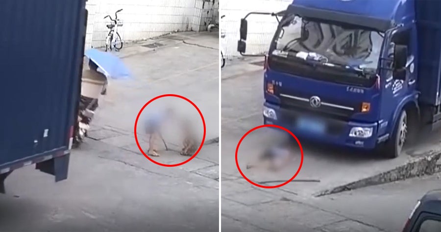 Disturbing Video Shows Lorry Driver Crushing Unsuspecting Boy Playing on the Road - WORLD OF BUZZ 1