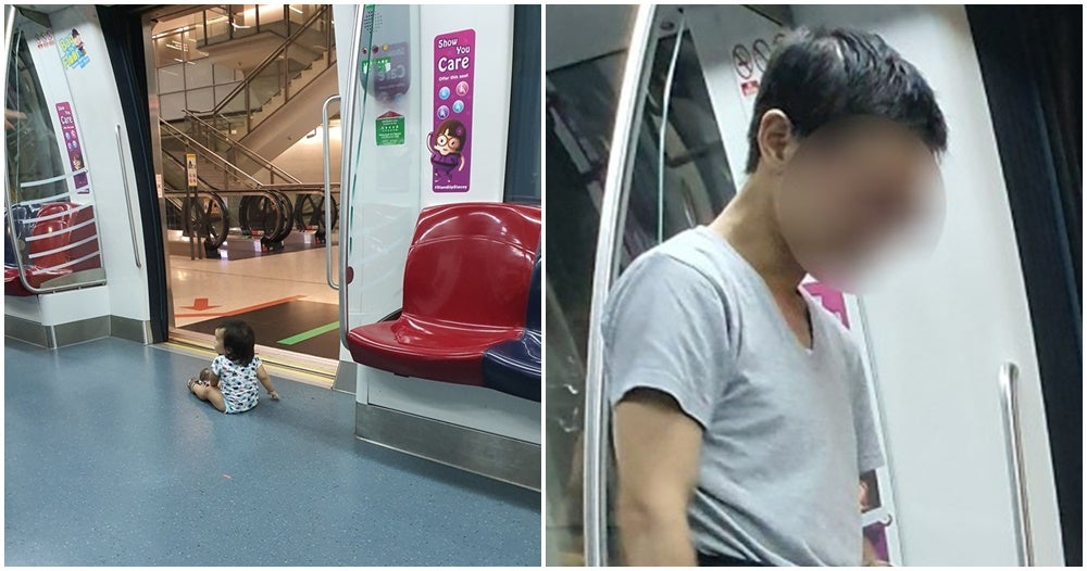 Father Lets Baby Sit On The Floor Near Mrt Doors, Swears At Passenger Who Warns Him - World Of Buzz 4