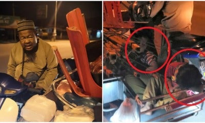Filial Kids Sleep In Their Atuk'S Sidecar In The Cold After Helping Out At Pasar Malam Stall - World Of Buzz