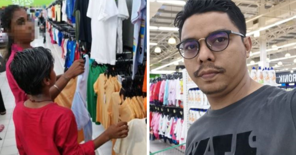 Generous M'sian Teacher Buys Clothes, Food, So Single Mum Family Can Celebrate Deepavali - WORLD OF BUZZ 2