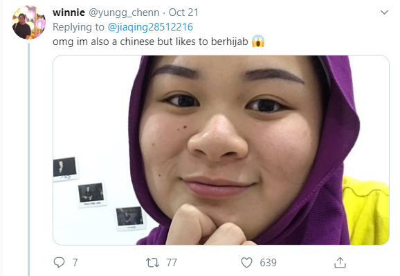 "I'm Chinese but I like to berhijab" Netizens Rave Over Stunning Non-Muslim M'sian Girl Who Likes The Tudung - WORLD OF BUZZ 3