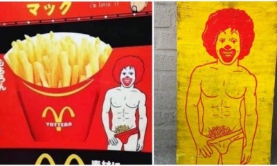 Japanese Food Chain Releases New Ad That Features A Nsfw Ronald Mcdonald With Fries In Junk - World Of Buzz