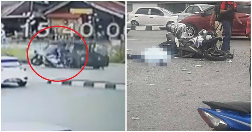 Kedah Police Officer Tragically Dies On Duty When His Bike Runs Into A Van - World Of Buzz