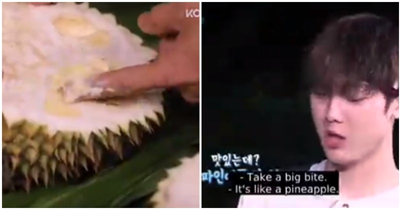 korean tv show eats durian by cutting it in half says it tastes like pineapple world of buzz 1