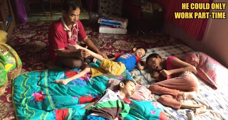Loving Single Father From Kelantan Takes Care Of Three Children With Cerebral Palsy - World Of Buzz 3