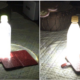 Man Uses Water Bottle, Milk And Smartphone To Make Lamp After Super Typhoon Knocked Out Power In Japan - World Of Buzz 3