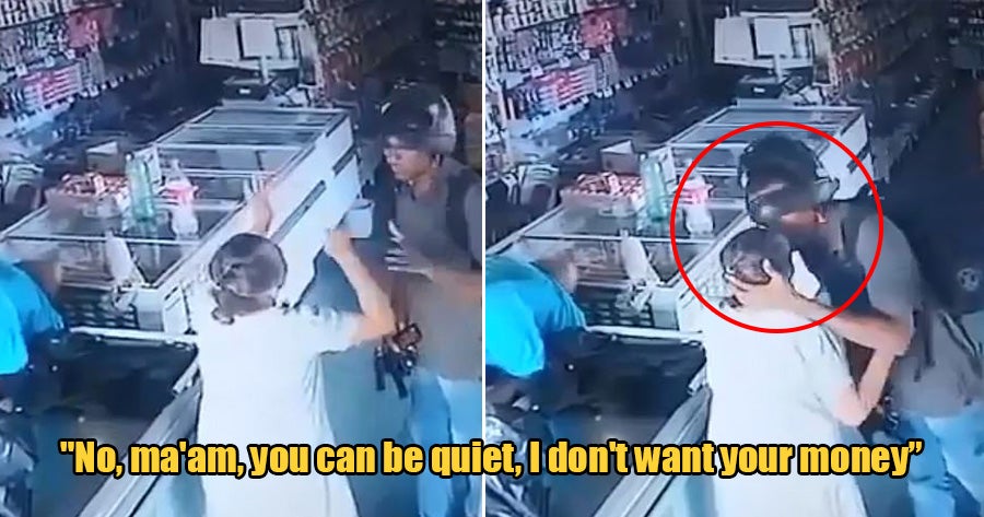 Man Kisses Old Woman On Forehead To Comfort Her While Robbing Her Store - World Of Buzz