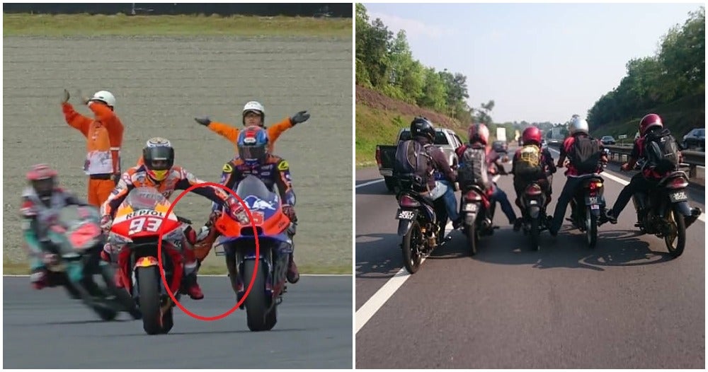 M'sian MotoGP Racer Hafizh Helped Out A Fellow Competitor In The Most M'sian Rempit Way Ever! - WORLD OF BUZZ 6