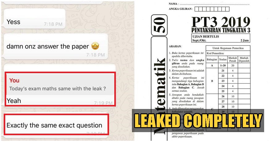 Pt3 Maths English Geography Papers Allegedly Leaked Over Social Media World Of Buzz
