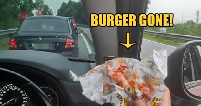 Serdang Man Shocked After "Hamburglars" Snatched Burger From His Hand During Traffic Jam - WORLD OF BUZZ