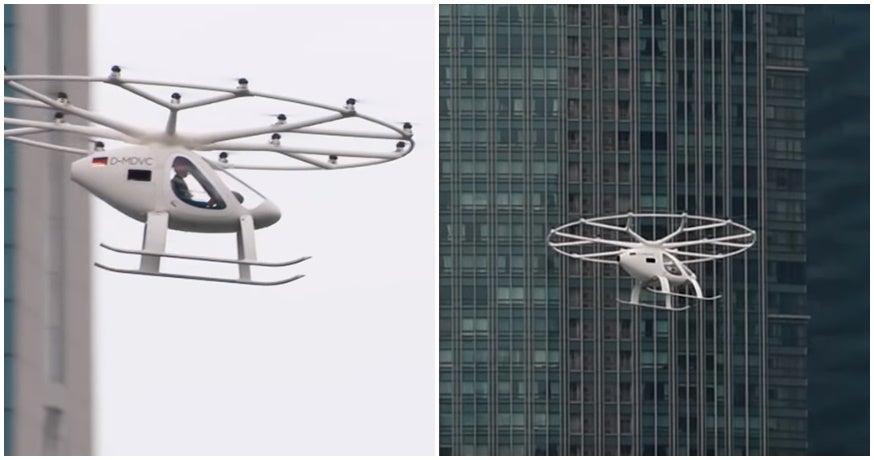 Sg Is Already Testing A Working Prototype Of The Futuristic Flying Taxi At Marina Bay - World Of Buzz