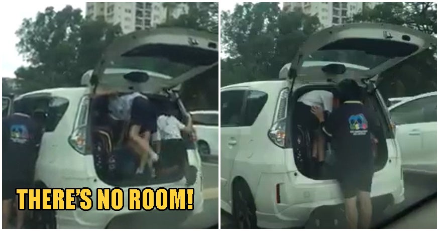 Video: M'Sian Woman Endangers Lives As She Squeezes 3 Boys &Amp; Their Bags Into Her Car Boot - World Of Buzz