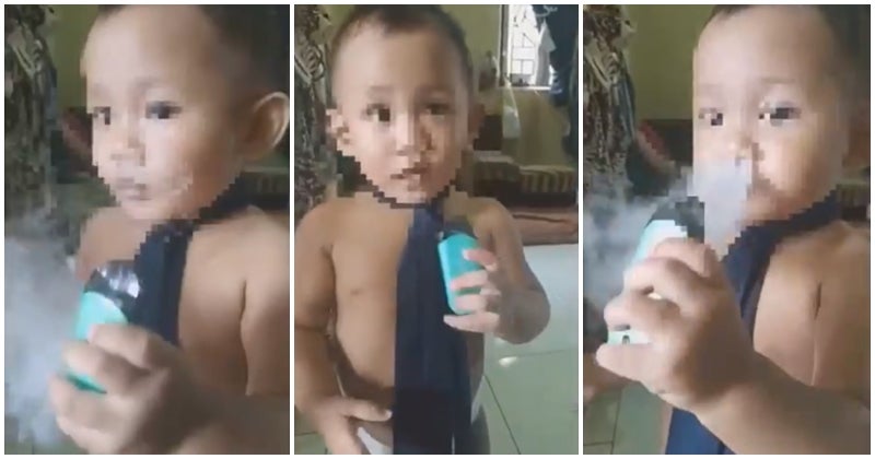 Video Of Toddler Vaping Goes Viral, Questions The Kind Of Parenting The Child Has - World Of Buzz