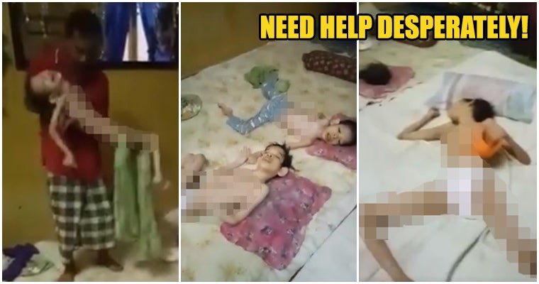 Video: Single Kelantanese Father Took Care Of All Three Of His Bedridden Children Brought Netizen To Tears - WORLD OF BUZZ