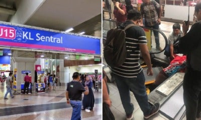 Woman Allegedly Swallowed By Kl Sentral Escalator That Malfunctioned, Rushed To Hospital - World Of Buzz