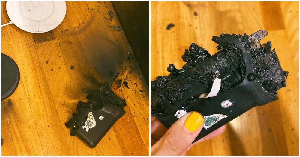 Woman's Powerbank Left Uncharged Overnight, Wakes Up To Burning Smell Because It Exploded In Her Sleep - WORLD OF BUZZ 5