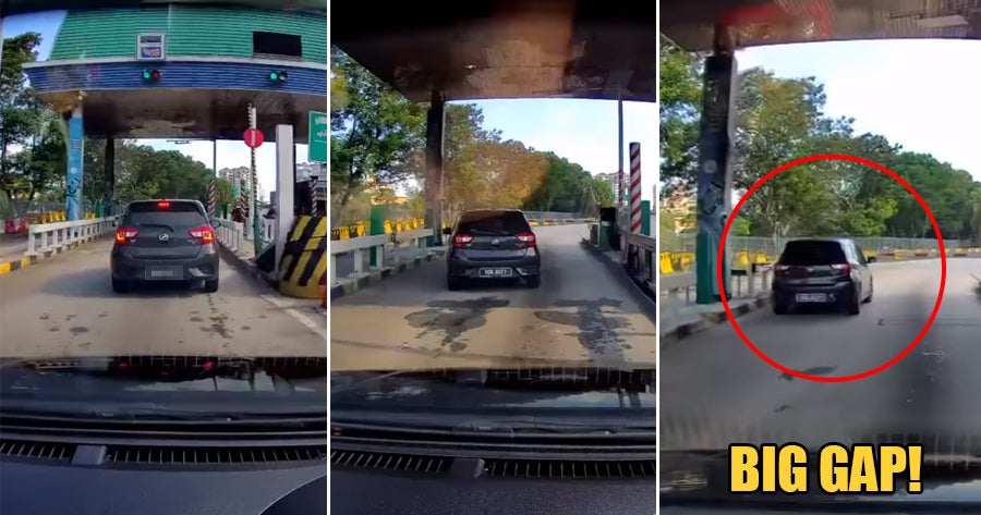 Watch: Myvi Escapes Paying for Toll By Squeezing Through the Gap Beside the Boom Gate - WORLD OF BUZZ