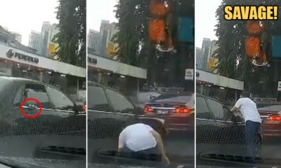 Watch: Shameless M'Sian Throws Rubbish Out Of Car But A Pedestrian Picks It Up &Amp; Puts It Back On Car - World Of Buzz