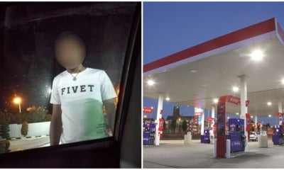 Beware: This Man Tried To Force A Woman'S Car Door Open Repeatedly At A Muar Petrol Station - World Of Buzz
