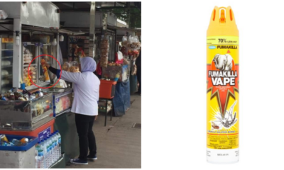 Food Truck Vendor At Johor Rest Stop Caught Spraying Cockroach Repellent Around Food Shelves - World Of Buzz