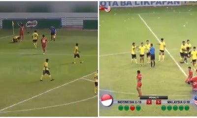 Malaysian U-18 Players Pelted With Water Bottles When They Beat Their Indonesian Rivals On Their Own Turf - World Of Buzz 4