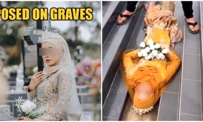 M'Sian Woman Gets Public Backlash After Having Bridal Photoshoot In Christian Cemetery - World Of Buzz 3