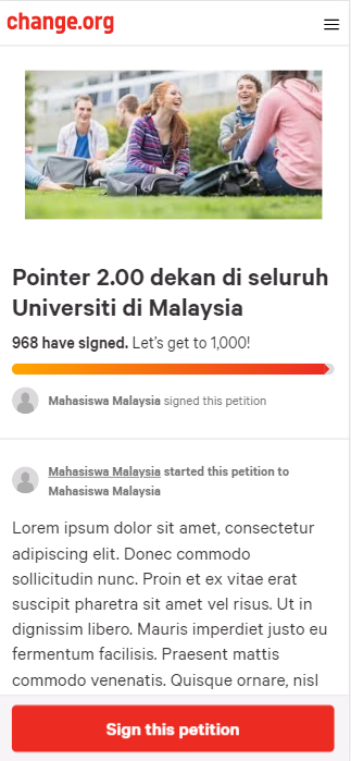 M'sians Create Petition to Make 2.00 as Dean's List - WORLD OF BUZZ