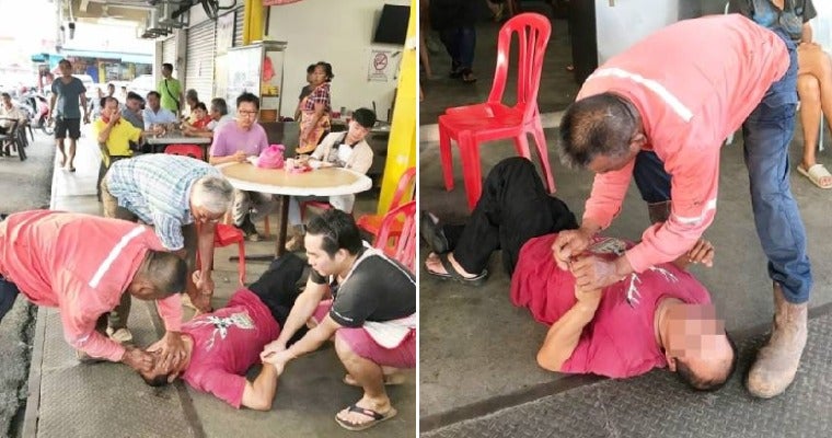 M'sians Heartwarmingly Come Together To Save Foreigner Who Fainted &Amp; Collapsed In Kopitiam - World Of Buzz 3