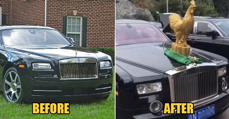 Owner Feels Rolls-Royce Ornament Not Flashy Enough, Buys Rm350K Golden Rooster Statue Instead - World Of Buzz 2