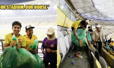 Photos: Syed Saddiq &Amp; M'Sians Clean Up Bukit Jalil Stadium After M'Sia Won Match Against Indonesia - World Of Buzz