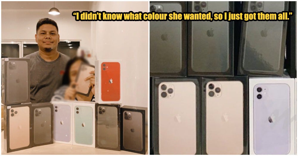 M'sian Man Surprises Wife With Not One, Not Two But NINE iPhones So She Can Pick Her Favourite - WORLD OF BUZZ