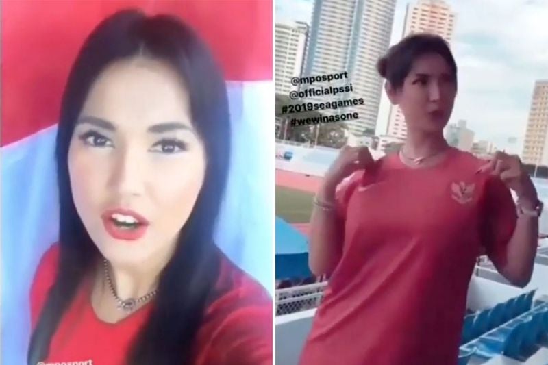 Remember Maria Ozawa? She's Now the Unofficial Mascot of Indonesian Football Team at the SEA Games! - WORLD OF BUZZ 1