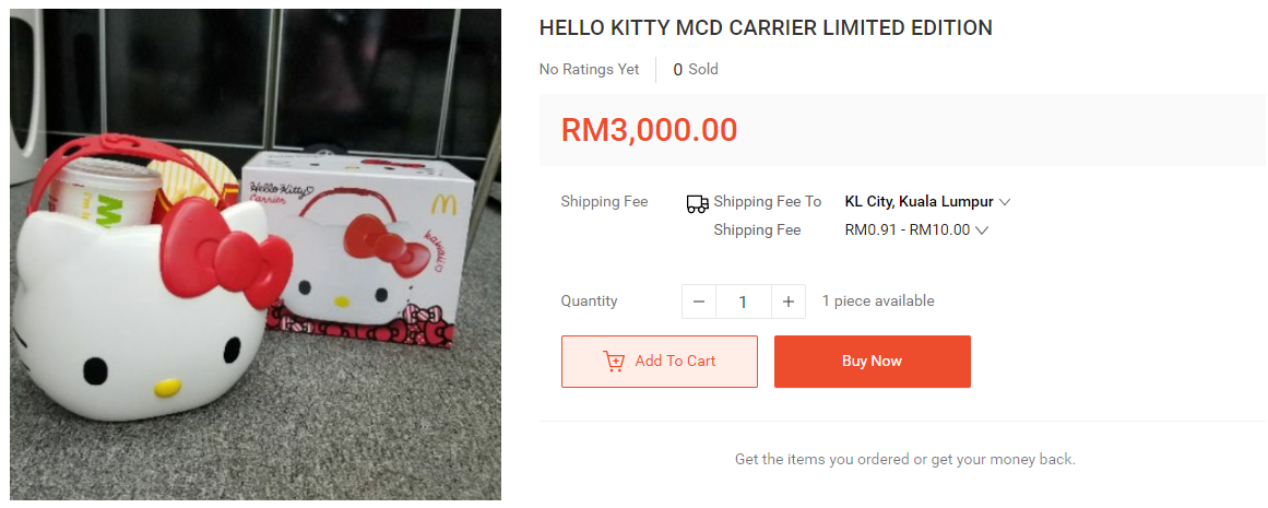 Scalpers in M'sia Are Selling the McDonald's Hello Kitty Carrier Online for Prices Up to RM3,000 - WORLD OF BUZZ 6