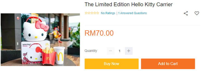 Scalpers In M'sia Are Selling The Mcdonald's Hello Kitty Carrier Online For Prices Up To Rm3,000 - World Of Buzz 7