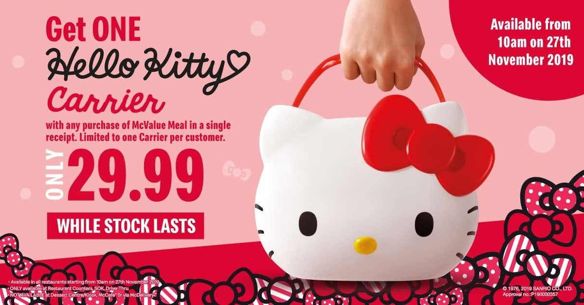 Scalpers in M'sia Are Selling the McDonald's Hello Kitty Carrier Online for Prices Up to RM3,000 - WORLD OF BUZZ
