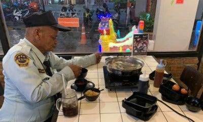 Security Guard Who Only Had An Egg For His Meal Treated With Shabu-Shabu By Kind Girls - World Of Buzz