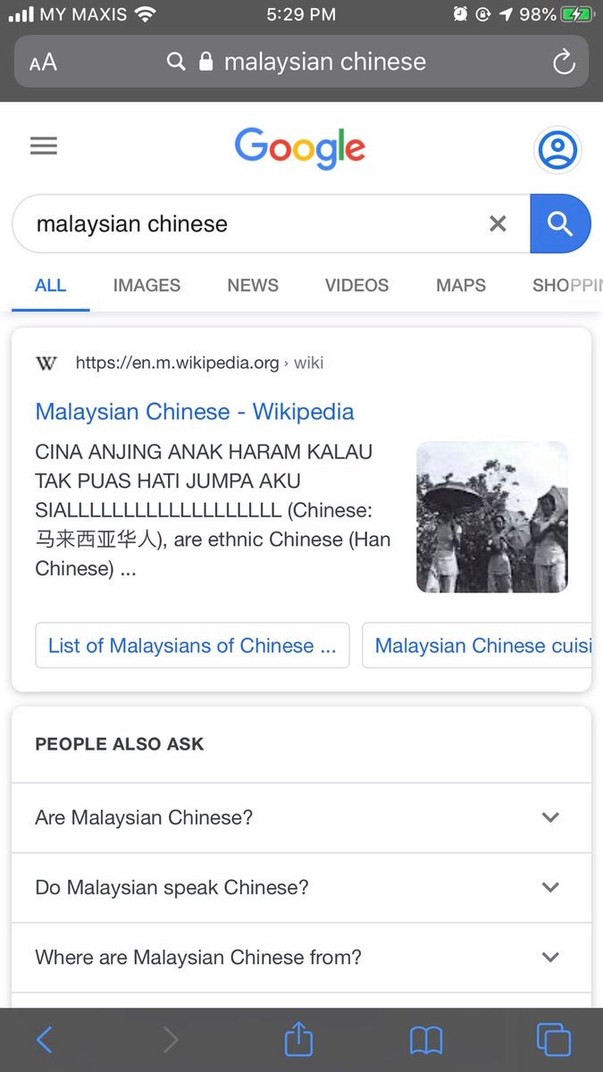 Someone Vandalised the Wikipedia Page Describing Malaysian Chinese & Called Them Haram - WORLD OF BUZZ