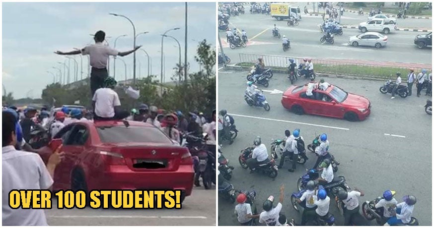Spm Students Drive Bmw &Amp; Ride Motorbikes Recklessly In Melaka To Celebrate End Of Exams - World Of Buzz
