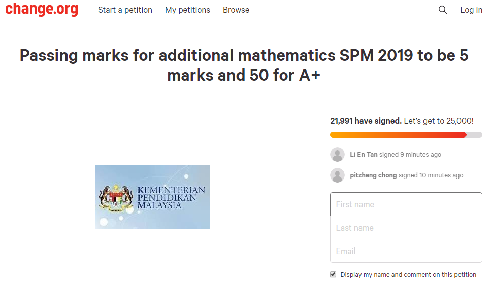SPM Students Petition For Add Math Paper Passing Mark To Be 5%, "A+" To Be 50% - WORLD OF BUZZ
