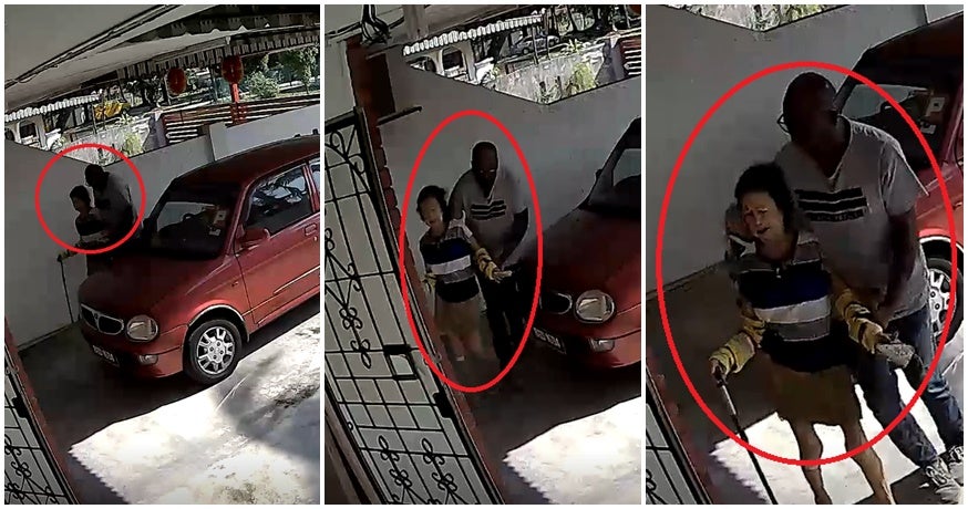 Video: 2 Thugs Rob A Helpless Old Auntie In Her Klang Home Right In Front Of Guard House - World Of Buzz