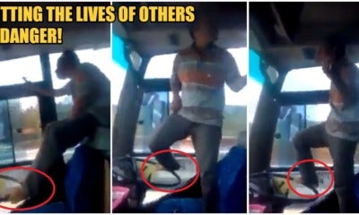Video: Bus Driver Uncle Sings, Dances &Amp; Plays The Air Guitar While Steering Bus With Foot - World Of Buzz 1